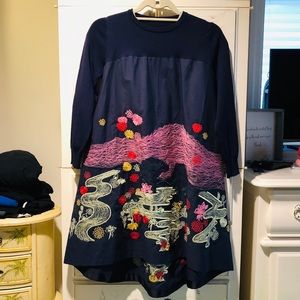 Chinese style embroidered loose dress